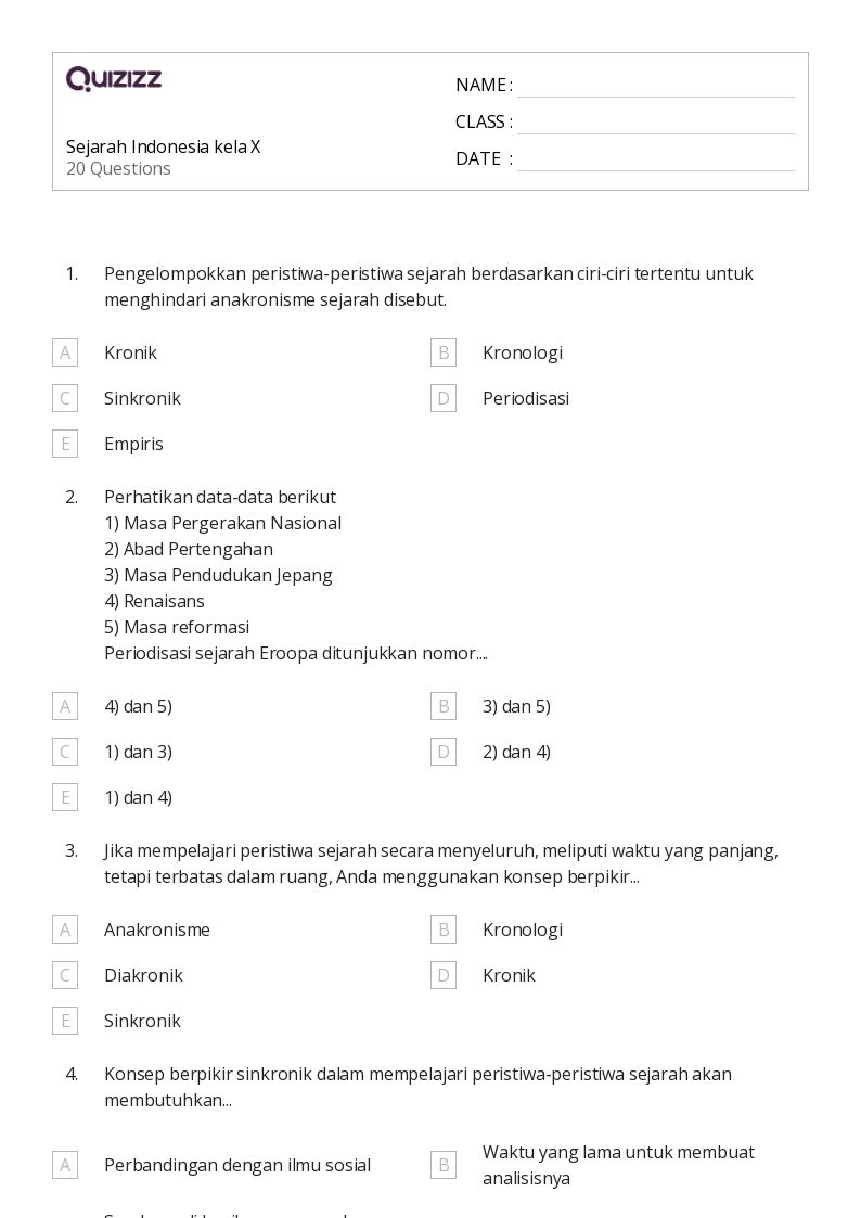 7 Rahasia Menguasai Soal Semester 1 Kelas 10 Sejarah Indonesia Agar Nilai Kamu Sempurna