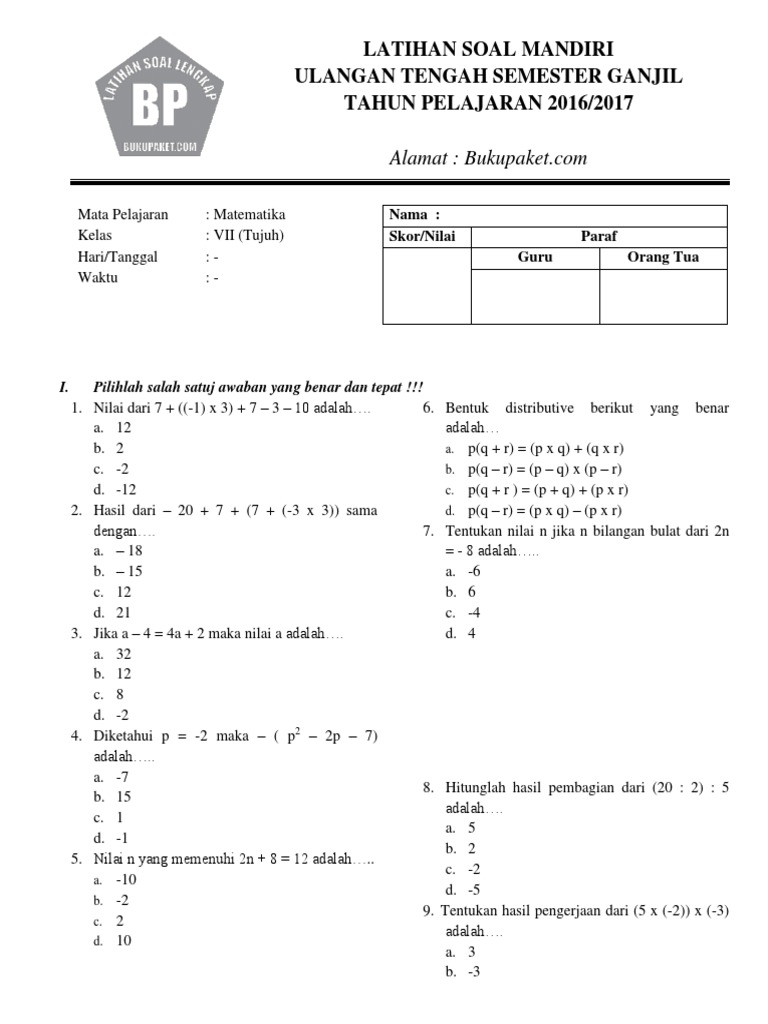 Terbongkar 5 Rahasia Mengerjakan Soal Matematika SMP Kelas 7 Semester 1 dengan Cepat