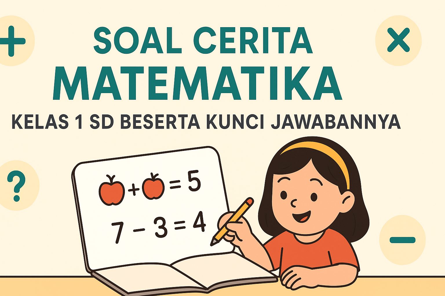 soal cerita matematika sd kelas 1