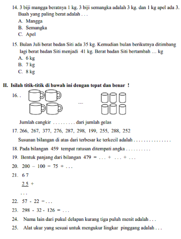 Soal Matematika Sd Dalchaebi