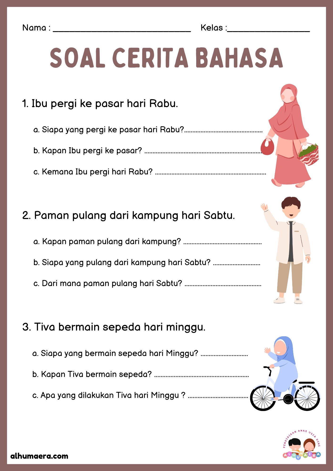 Lembar Kerja Bahasa Terapi Balon Anaokulu