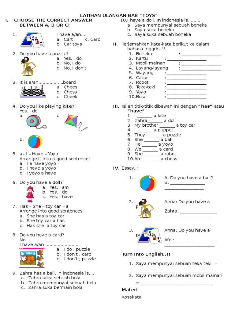 5 Soal PTS Bahasa Inggris Kelas 2 yang Sering Membingungkan, Ternyata Polanya Sederhana!