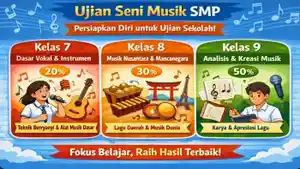 Daftar Pembagian Materi Soal Ujian Sekolah Seni Rupa Kelas 9 SMP Daftar Pembagian Materi Soal Ujian Sekolah Seni Rupa Kelas 9 SMP