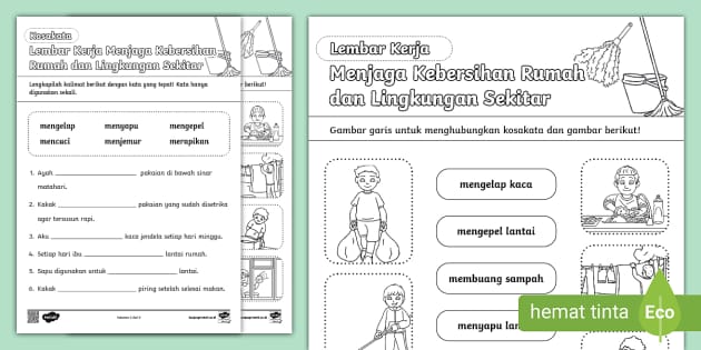 100 Worksheet Bahasa Indonesia Kelas 1 SD Materinya Lengkap 100 Worksheet Bahasa Indonesia Kelas 1 SD Materinya Lengkap