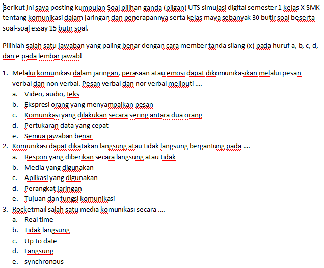 Contoh Soal Simdig Kelas 10 Semester 1 Beserta Jawabannya: 7 Materi Ternyata Sering Muncul di Ujian 2026