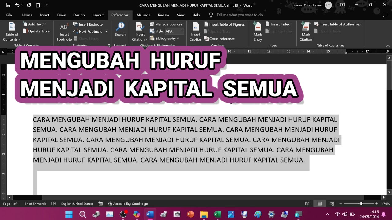Ternyata Begini Cara Mengubah Semua Huruf Kapital di Word untuk Ukuran F4