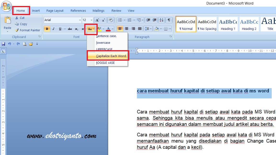 Cara Mengubah Huruf Kapital Di Word Panduan Lengkap Cara Mengubah Huruf Kapital Di Word Panduan Lengkap