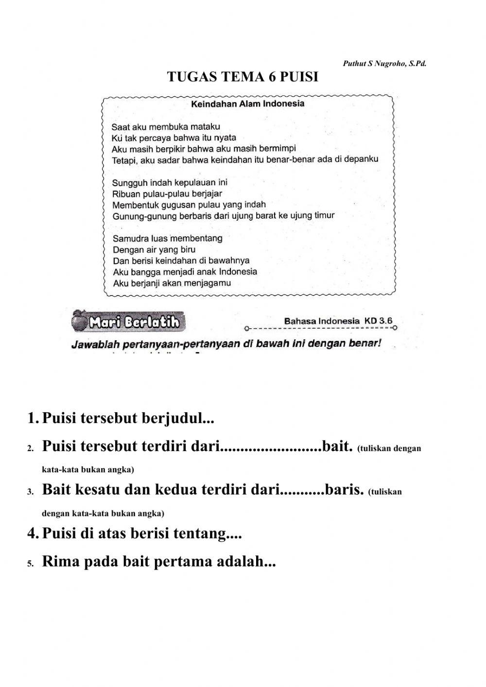 Bocoran Soal Puisi Kelas 4 SD Terbaru yang Wajib Dipelajari Agar Nilai Sempurna
