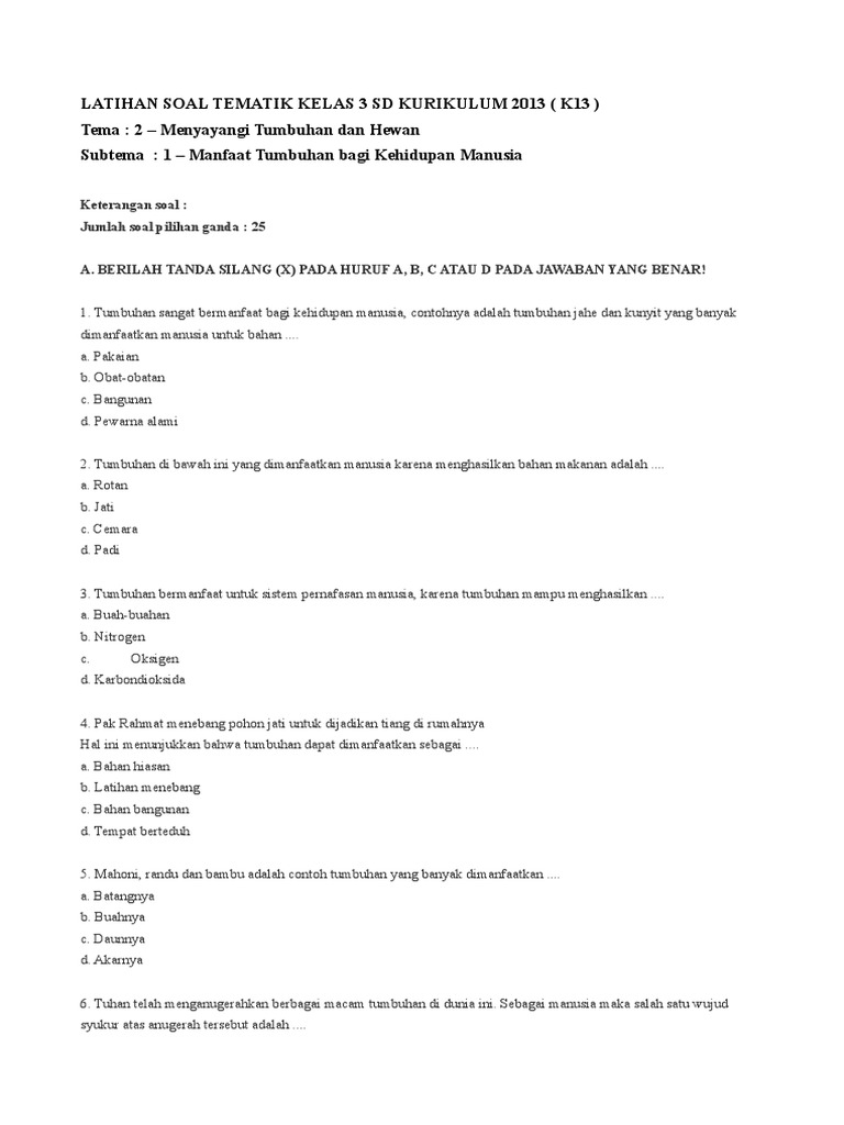 Rahasia Skor Sempurna Bocoran Soal UAS Kelas 3 SD Semester 1 Tema 2 Wajib Tahu