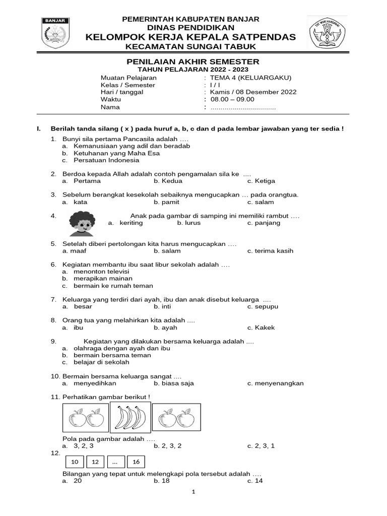 Rahasia Skor Sempurna Kerjakan Soal Tematik Kelas 1 Semester 1 Tema 4 Terbaru Rahasia Skor Sempurna Kerjakan Soal Tematik Kelas 1 Semester 1 Tema 4 Terbaru