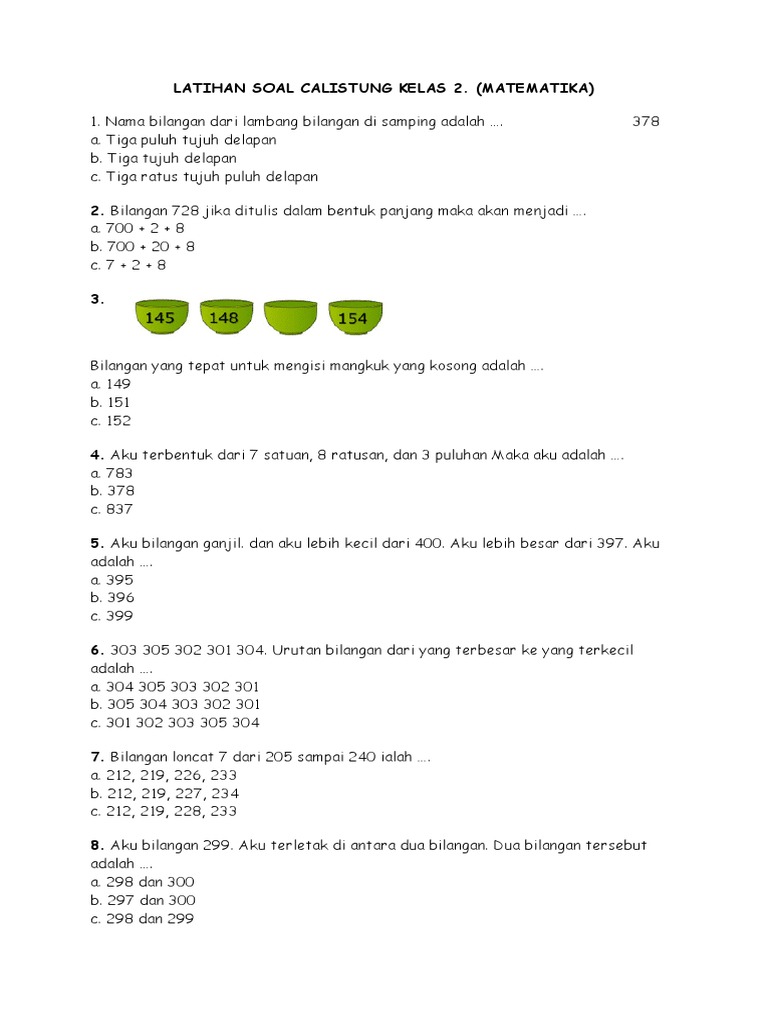 Wajib Tahu Contoh Soal Lomba Calistung Kelas 2 Agar Siap Hadapi Seleksi Nasional